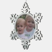 Sneeuwvlok Feestdagen Foto Ornament (Rechts)