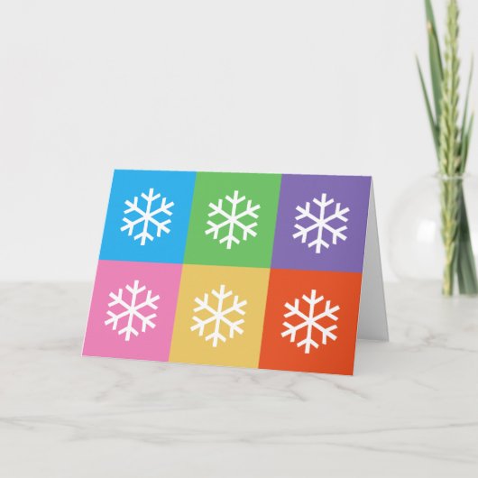 Sneeuwvlok Feestdagen Kaart (Voorkant)
