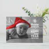 sneeuwvlok feestdagenkaart (Staand voorkant)