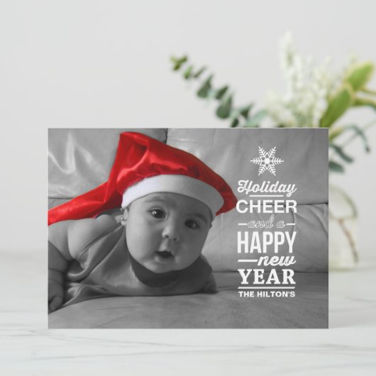 sneeuwvlok feestdagenkaart (Staand voorkant)