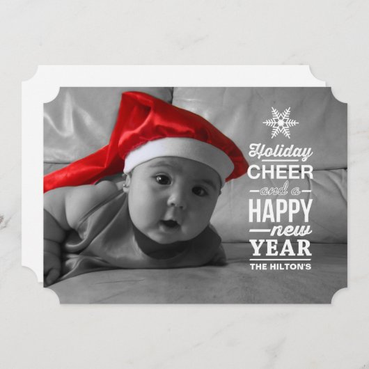 sneeuwvlok feestdagenkaart (Voorkant / Achterkant)