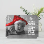 sneeuwvlok feestdagenkaart (Staand voorkant)