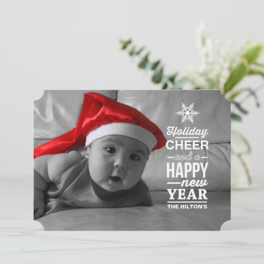 sneeuwvlok feestdagenkaart (Staand voorkant)