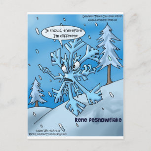 Sneeuwvlok Filosofen Grappige Cadeaus T-shirts Kaa Briefkaart