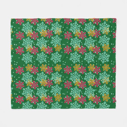 Sneeuwvlok Fleece Deken (Voorkant (Horizontaal))