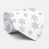 Sneeuwvlok Flurry White Stropdas (Opgerold)