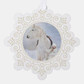  sneeuwvlok foto dank u ornament kaart (Voorkant)