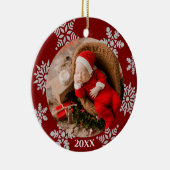 Sneeuwvlok Foto Kerst Ornament (Rechts)