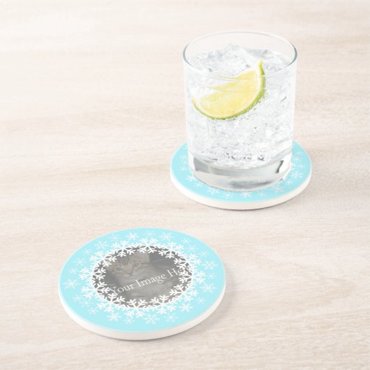Sneeuwvlok Foto Onderzetters (Zijkant)