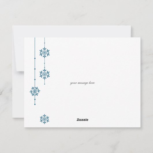 Sneeuwvlok Foto Op Maat Kerstkaarten Feestdagenkaart (Achterkant)