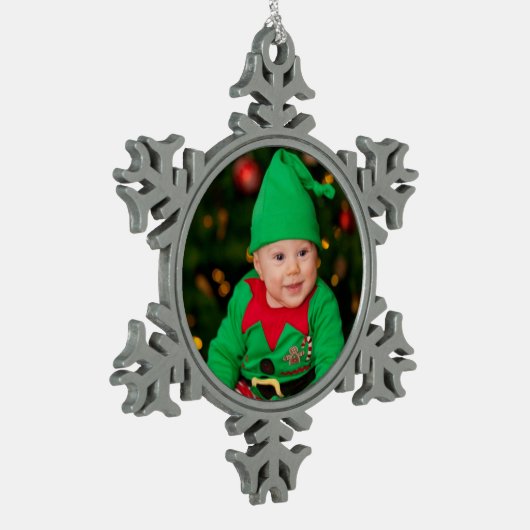 Sneeuwvlok Foto Ornament (Links)