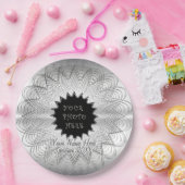 Sneeuwvlok (gepersonaliseerde foto Bord) Papieren Bordje (Feest)