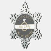 Sneeuwvlok Geschenkdoos Verlovingsornament Tin Sneeuwvlok Ornament (Rechts)