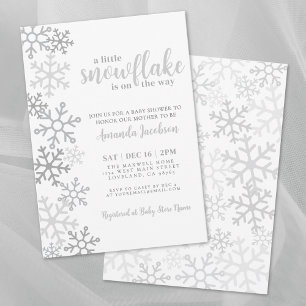 Sneeuwvlok Geslachtsneutrale Winter Babyshower Kaart