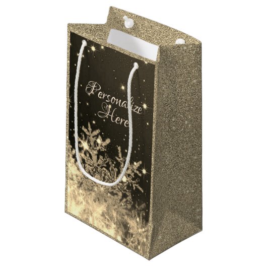 Sneeuwvlok glinsterende cadeautas (Voorkant Gekanteld)