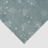 Sneeuwvlok Gold Star Blauwgroen Blauw Decoupage Ke Tissuepapier (Detail)