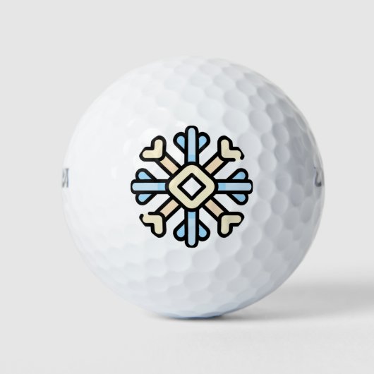 sneeuwvlok golfballen (Voorkant)