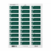 Sneeuwvlok Groene Kerst Retouradres Etiket (Full Sheet)