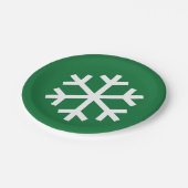 Sneeuwvlok Groene Papieren Bord (Gekanteld)