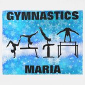 Sneeuwvlok Gymnastiek Meisjes Evenementen Fleece D (Voorkant (Horizontaal))