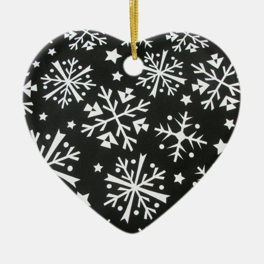 Sneeuwvlok Hart Ornament (Voorkant)