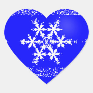 Sneeuwvlok Heart Sticker