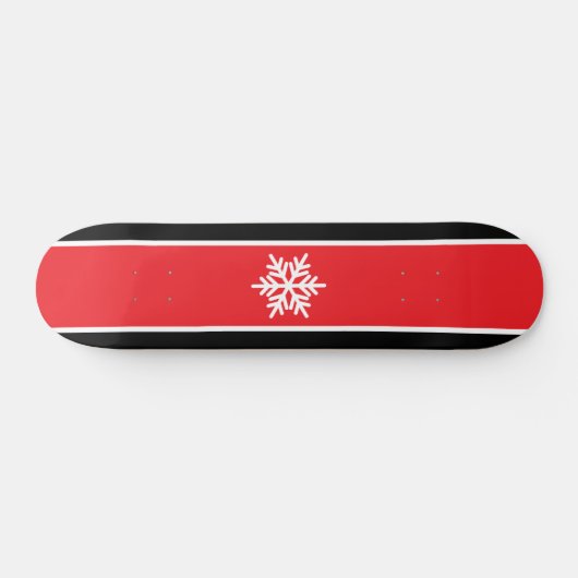 Sneeuwvlok Helder Rood Zwart Wit Racing Stripes Persoonlijk Skateboard (Horizontaal)