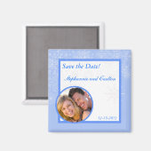 Sneeuwvlok Huwelijksaankondigingsmagneet Magneet (Voorkant / Achterkant)