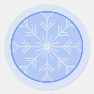 Sneeuwvlok Huwelijksenvelop Seal Ronde Sticker