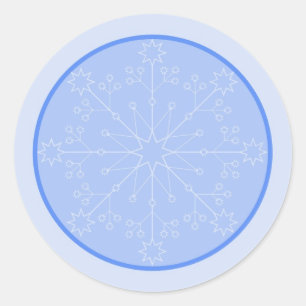 Sneeuwvlok Huwelijksenvelop Seal Ronde Sticker
