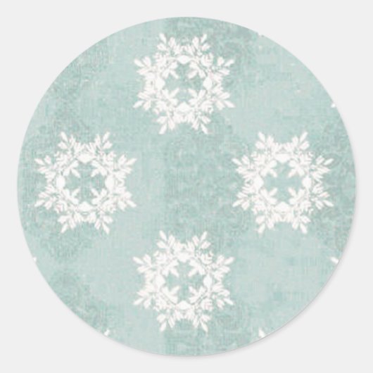 Sneeuwvlok Ice Blue Sticker (Voorkant)