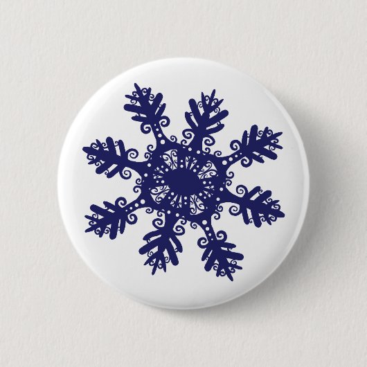 Sneeuwvlok II Ronde Button 5,7 Cm (Voorkant)