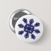 Sneeuwvlok II Ronde Button 5,7 Cm (Voorkant /achterkant)
