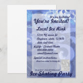 sneeuwvlok in blauw 8, winterwind kaart (Voorkant / Achterkant)