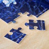 sneeuwvlok in blauwe 7 haiku legpuzzel (Zijkant)