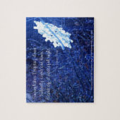 sneeuwvlok in blauwe 7 haiku legpuzzel (Verticaal)