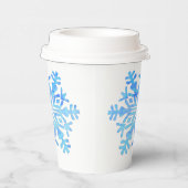 Sneeuwvlok in blauwe tinten papieren bekers (Rechts)