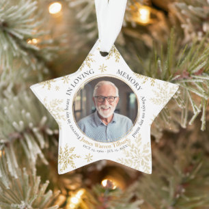 Sneeuwvlok In Loving Memory Herdenkingsster Kerstm Ornament
