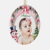 Sneeuwvlok ingelijst Ornament - gepersonaliseerd (Rechts)