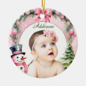 Sneeuwvlok ingelijst Ornament - gepersonaliseerd (Voorkant)