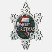 Sneeuwvlok Ingelijste Kerst Ornament – Rustieke Ho (Rechts)