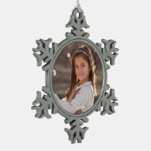 Sneeuwvlok Ingelijste Ornament met Jaar (Links)