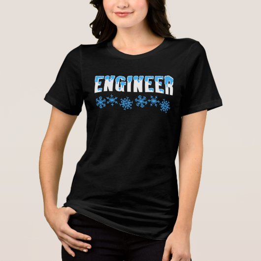 Sneeuwvlok ingenieur Tri-Blend shirt (Voorkant)