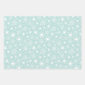 Sneeuwvlok Inpakpapier Plat Vellen Set van 3 (Voorkant 3)