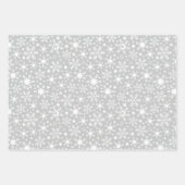 Sneeuwvlok Inpakpapier Plat Vellen Set van 3 (Voorkant 2)