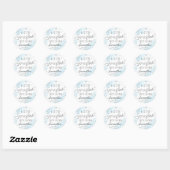 sneeuwvlok is onderweg naar Baby shower Ronde Sticker (Vel)