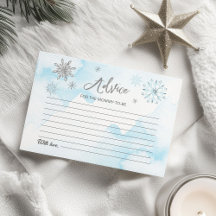 sneeuwvlok is op komst Baby Shower Advieskaarten