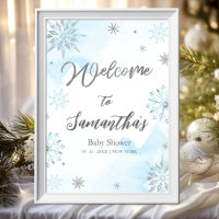 Sneeuwvlok is op komst Baby Shower Welkom Bord