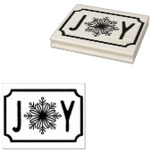 Sneeuwvlok JOY Rubberstempel (Gestempeld)