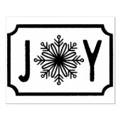 Sneeuwvlok JOY Rubberstempel (Afrduk)